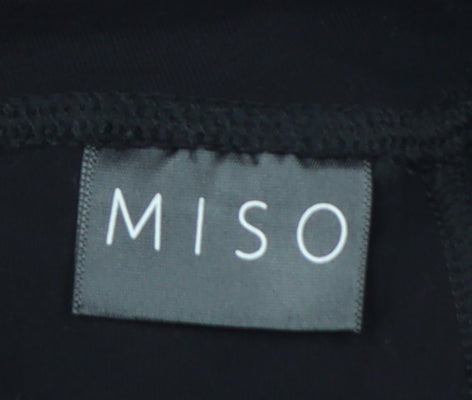 Miso Womens Black Size 14 Ankle High Rise Stretch Leggings
