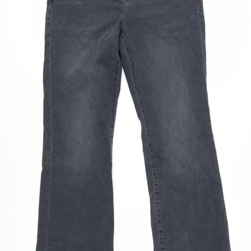 Next Women Grey Bootcut Jeans Size 16 Lift Slim & Shape