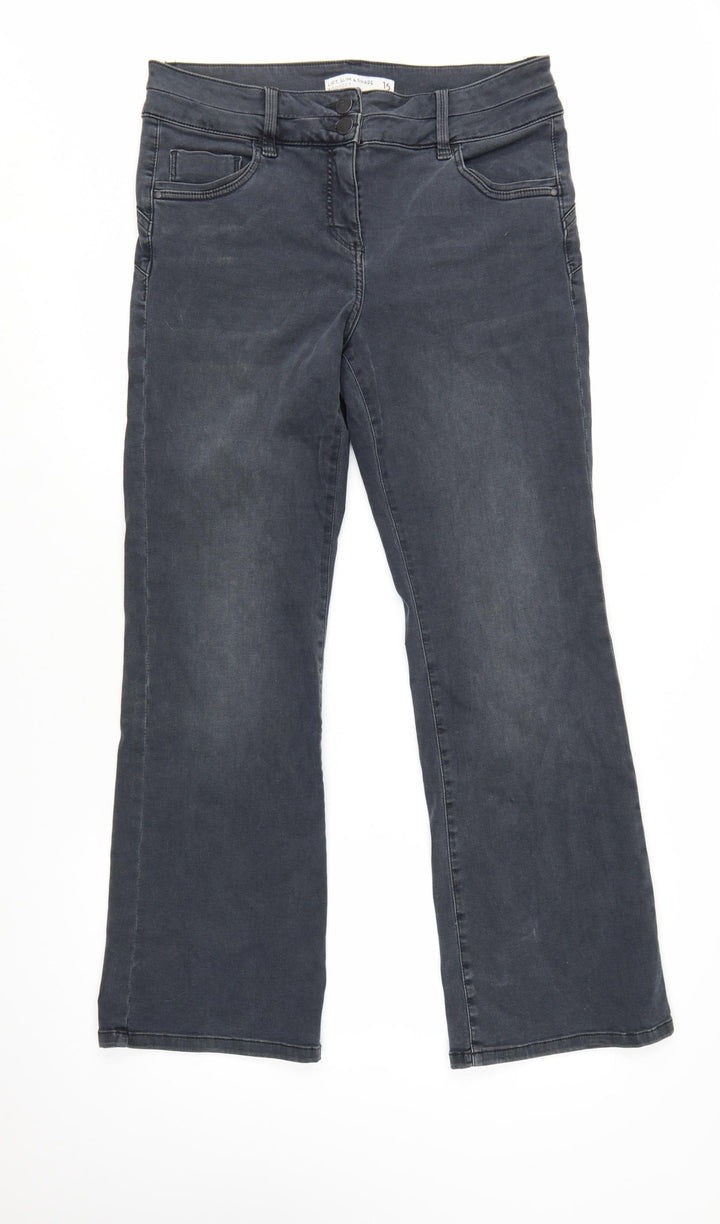 Next Women Grey Bootcut Jeans Size 16 Lift Slim & Shape