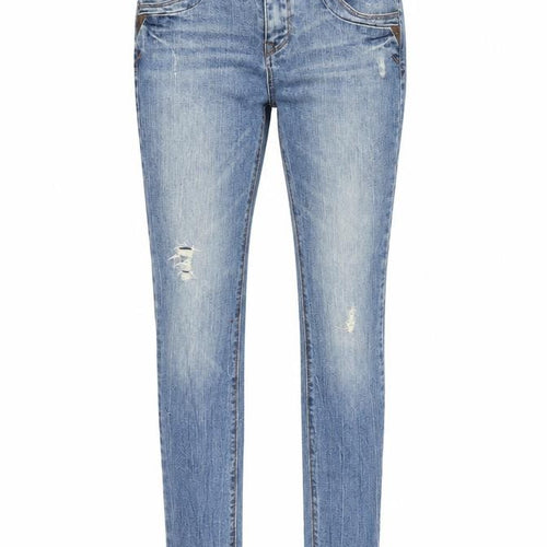 New Look Womens Blue Skinny Stretch Distressed Jeans UK 10