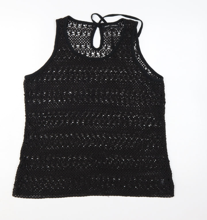Next Women's Black Crochet Tank Top Size 20 Camisole Style