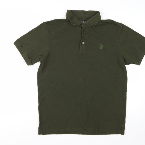 North Ridge Men's Green Cotton Short Sleeve Polo Shirt Medium