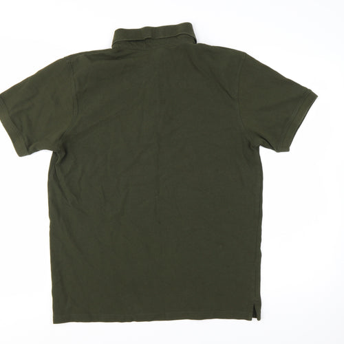 North Ridge Men's Green Cotton Short Sleeve Polo Shirt Medium