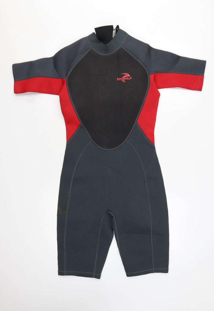 Crane Womens Black Red Short Sleeve Wetsuit Size 10 Sports UV Protection