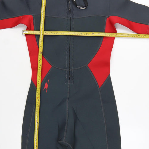 Crane Womens Black Red Short Sleeve Wetsuit Size 10 Sports UV Protection
