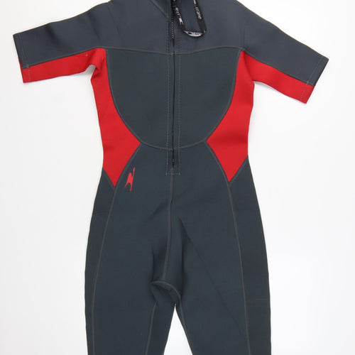 Crane Womens Black Red Short Sleeve Wetsuit Size 10 Sports UV Protection