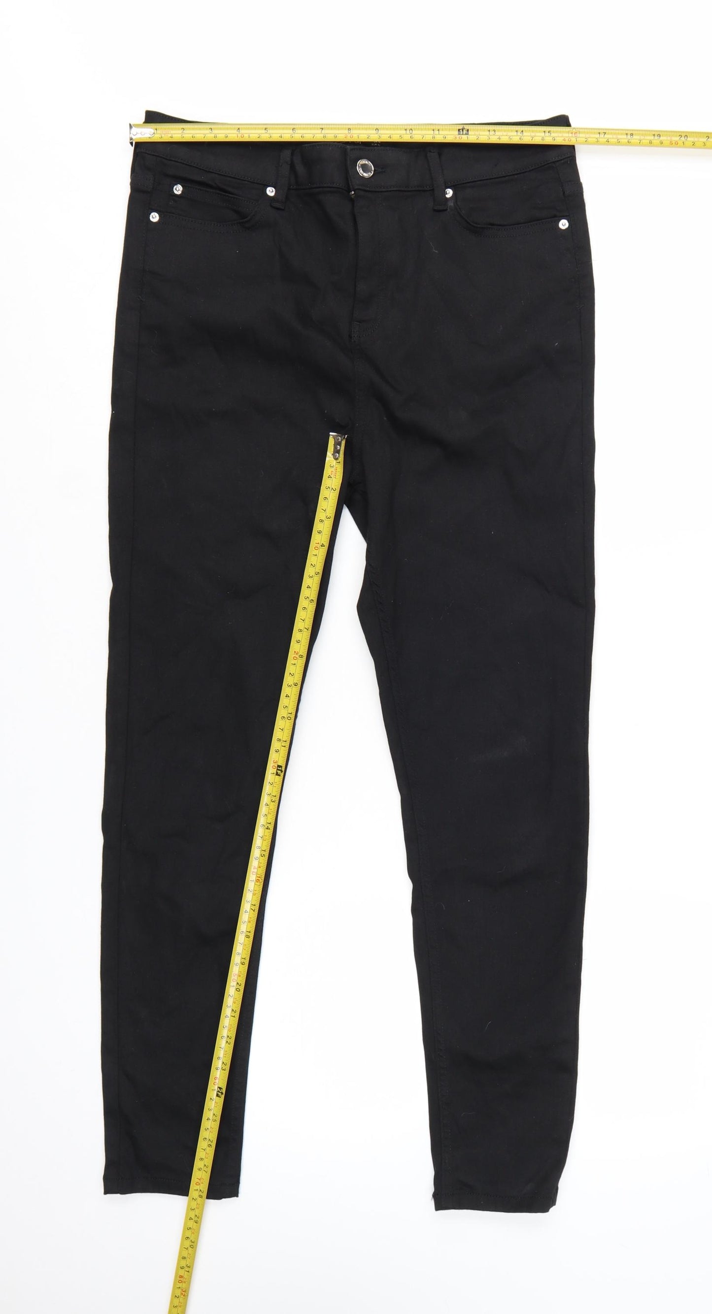 F&F Women's Black Skinny Stretch Jeans Size 14R
