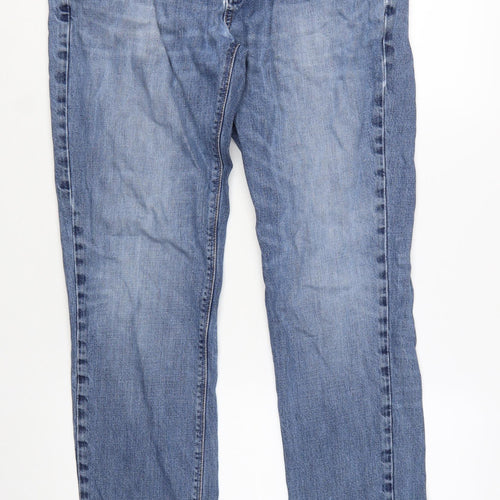 Next Men's Blue Straight Jeans 34W 33L Cotton Denim Classic Fit