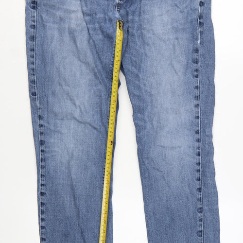 Next Men's Blue Straight Jeans 34W 33L Cotton Denim Classic Fit