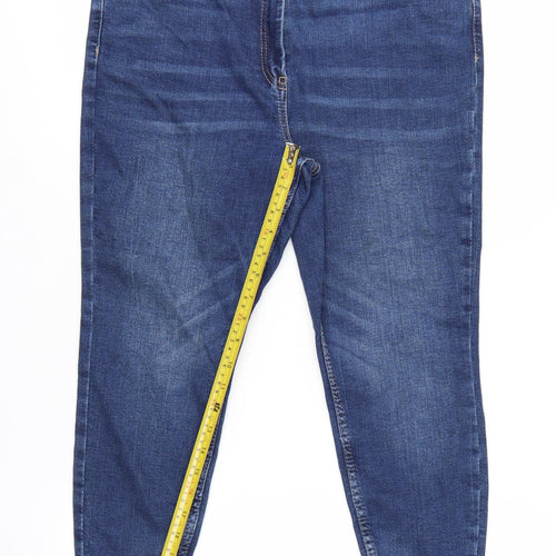 Papaya Petite Women’s Blue Slim Ankle Jeans Size 18 Stretch Denim
