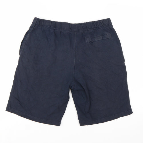 Nike Men’s Blue Cotton Athletic Shorts Size L Elastic Waist