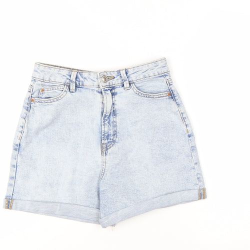 Primark Women’s Blue Denim Mom Shorts Size 8 High Waist Retro Style