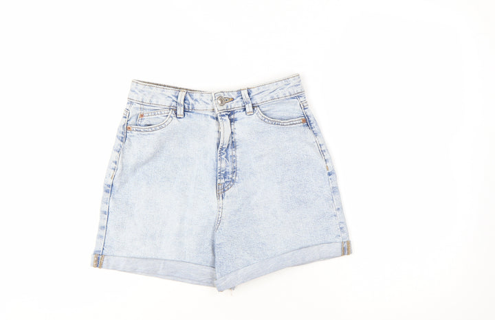 Primark Women’s Blue Denim Mom Shorts Size 8 High Waist Retro Style