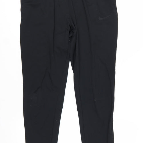 Nike Men's Black Dri-Fit Jogger Trousers M Tapered Fit
