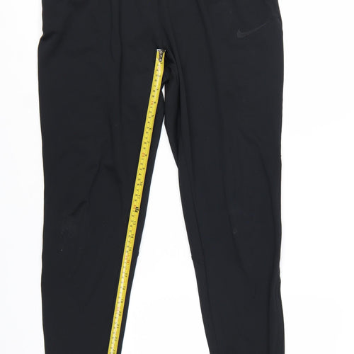 Nike Men's Black Dri-Fit Jogger Trousers M Tapered Fit
