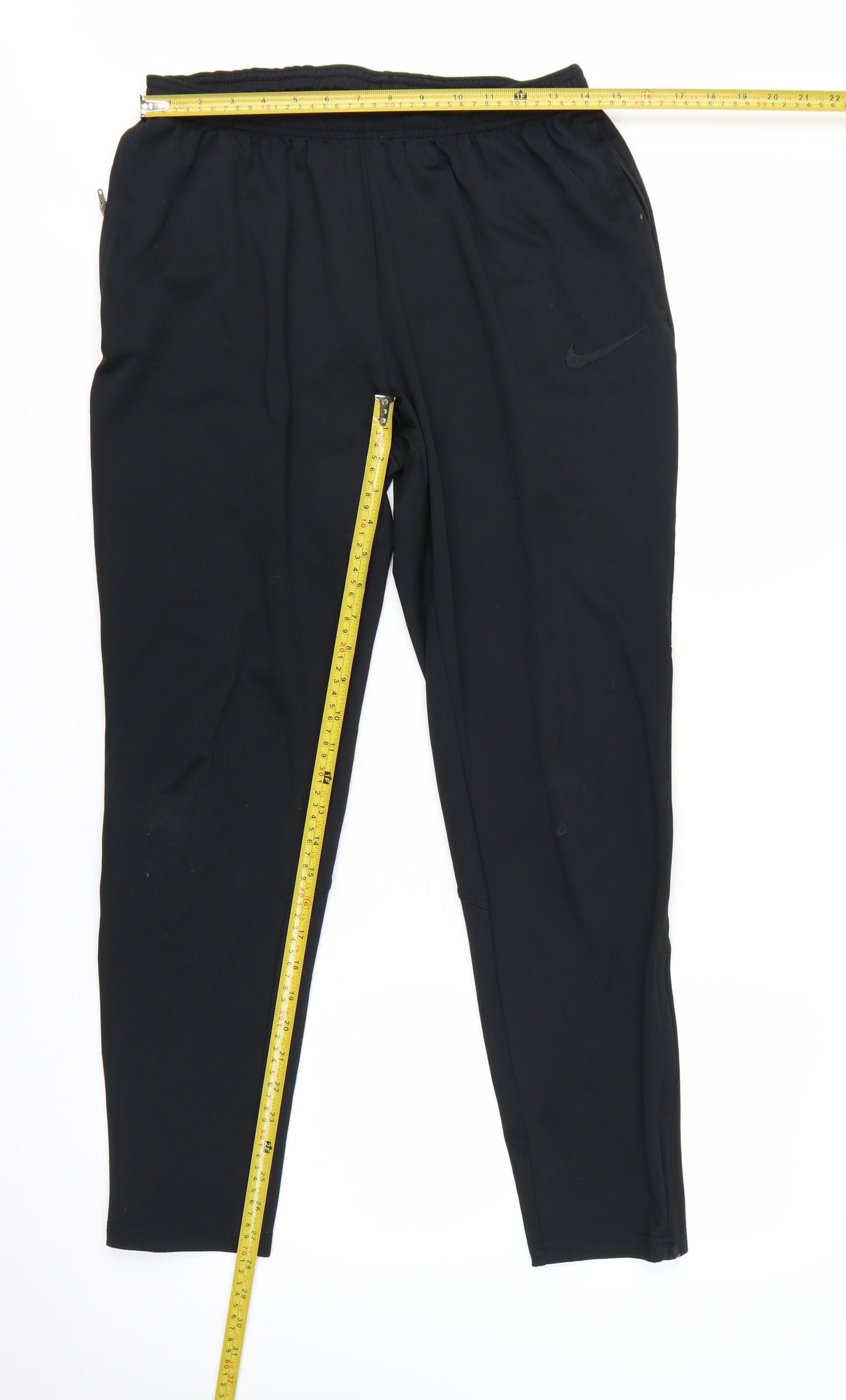 Nike Men's Black Dri-Fit Jogger Trousers M Tapered Fit