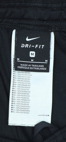 Nike Men's Black Dri-Fit Jogger Trousers M Tapered Fit
