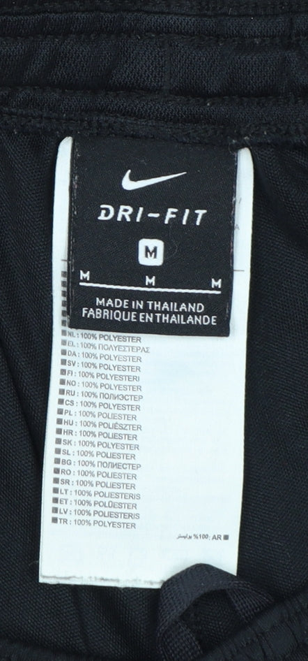 Nike Men's Black Dri-Fit Jogger Trousers M Tapered Fit