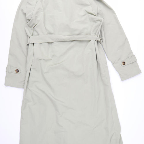 PrettyLittleThing Womens Beige Long Trench Coat Size 16