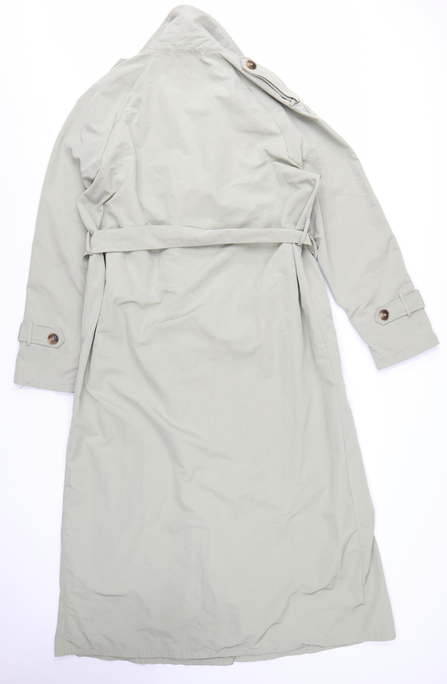 PrettyLittleThing Womens Beige Long Trench Coat Size 16
