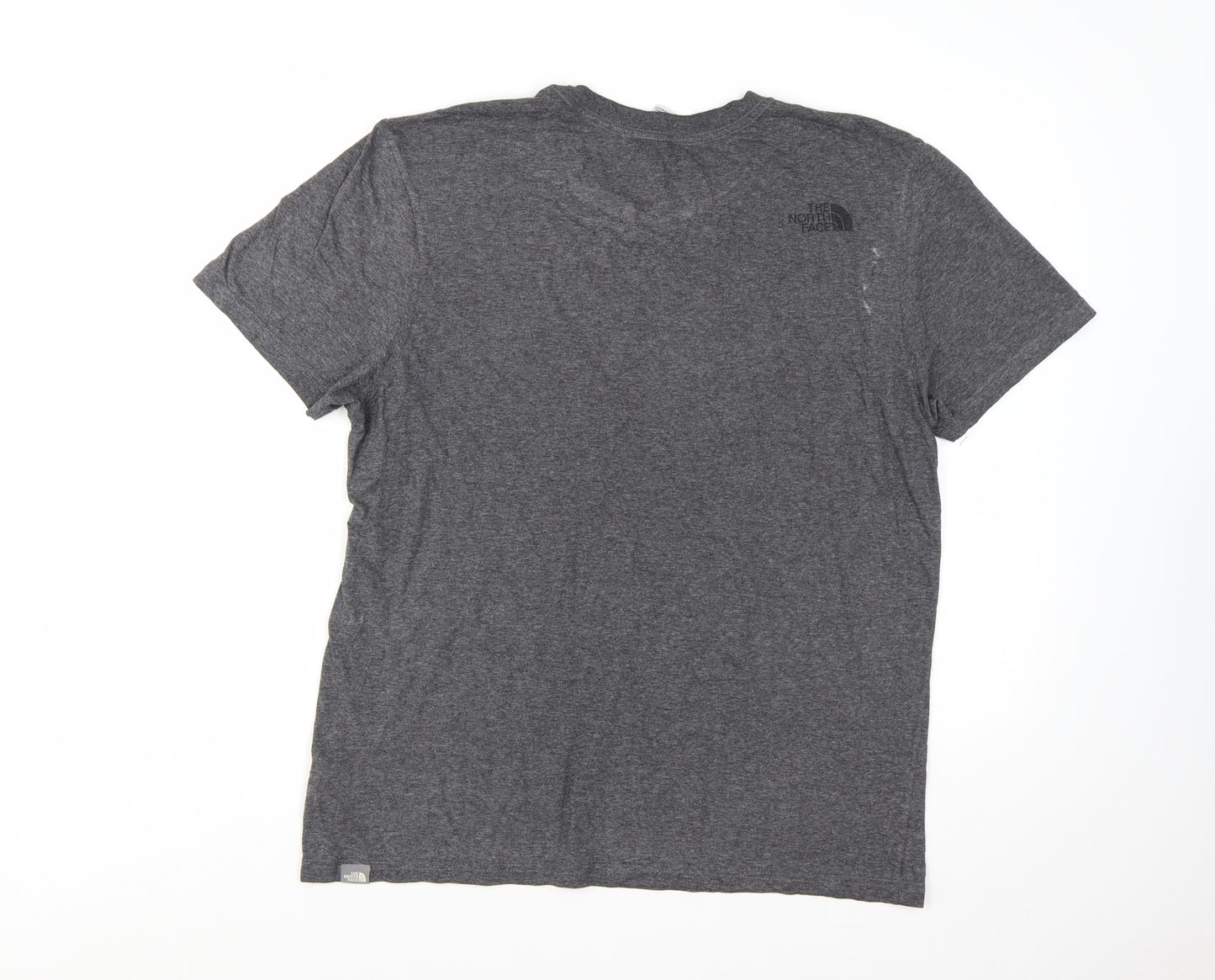 The North Face Men Grey Graphic Outdoor Crew Neck T-Shirt L