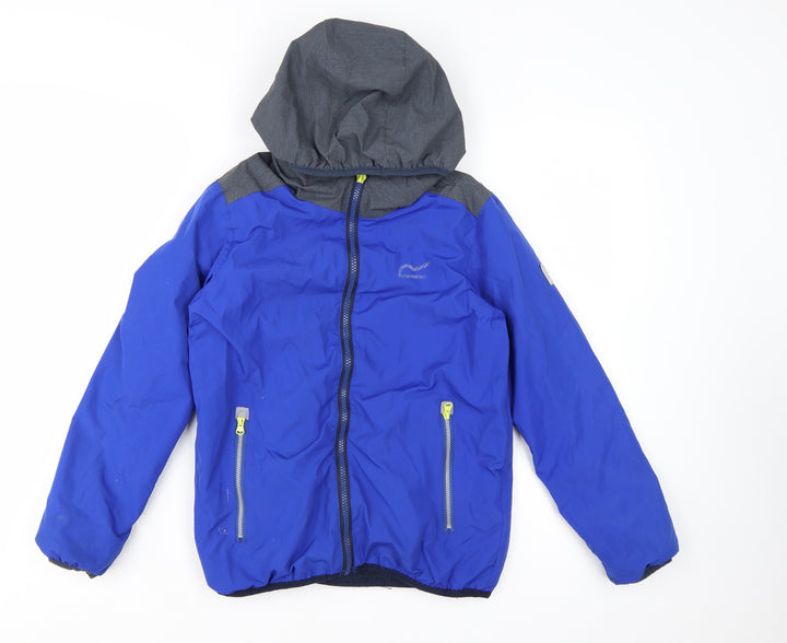 Regatta Boys Blue Hooded Puffer Jacket 11-12 Years Waterproof Lightweight