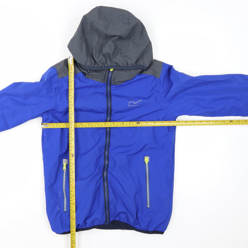 Regatta Boys Blue Hooded Puffer Jacket 11-12 Years Waterproof Lightweight
