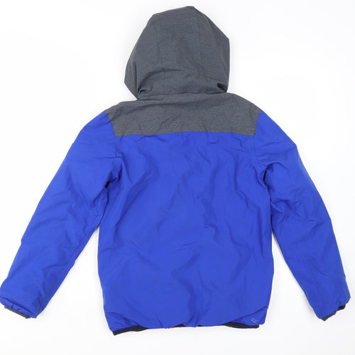Regatta Boys Blue Hooded Puffer Jacket 11-12 Years Waterproof Lightweight