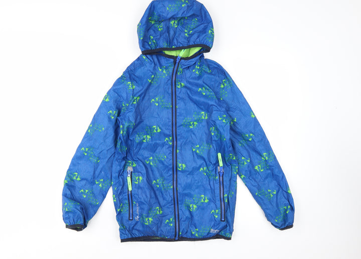 Regatta Boys Blue Hooded Windbreaker Jacket 11-12 Years Water Resistant