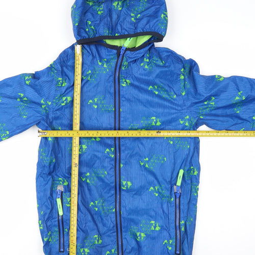 Regatta Boys Blue Hooded Windbreaker Jacket 11-12 Years Water Resistant