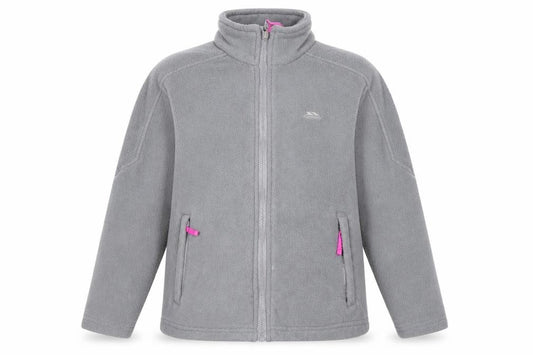 Trespass Girls Grey Fleece Full Zip Jacket 9-10 Years Lightweight Outdoor