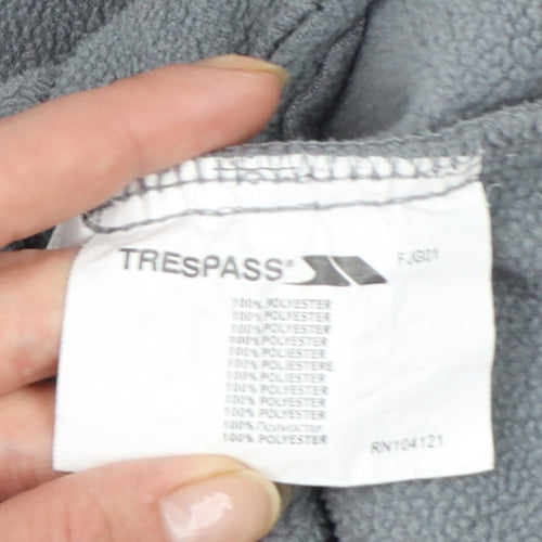Trespass Girls Grey Fleece Full Zip Jacket 9-10 Years Lightweight Outdoor