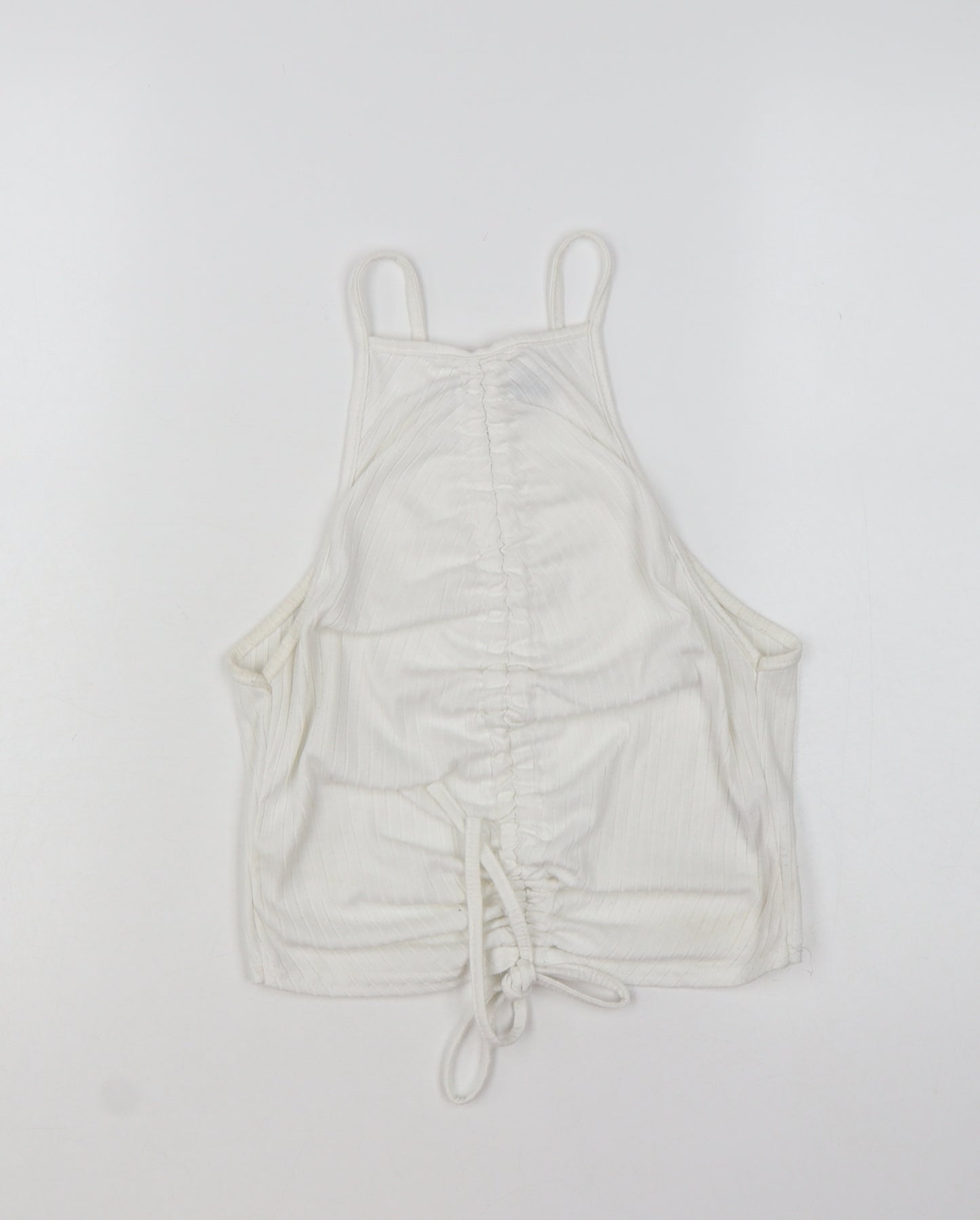 Missguided Women’s White Cropped Halter Tank Top UK 10