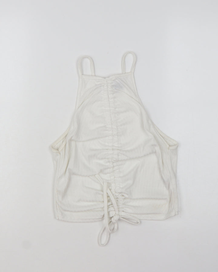 Missguided Women’s White Cropped Halter Tank Top UK 10