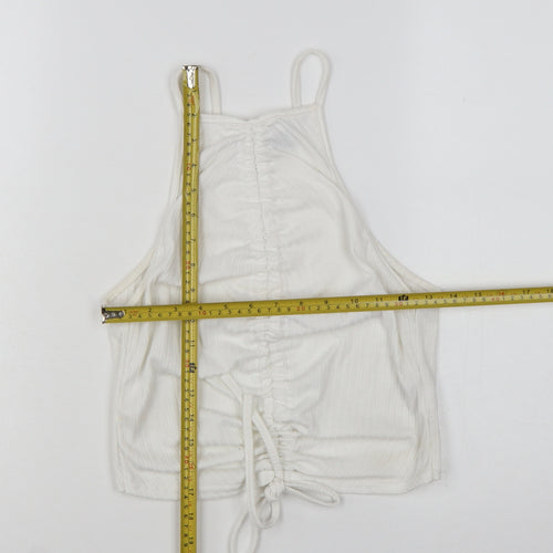 Missguided Women’s White Cropped Halter Tank Top UK 10