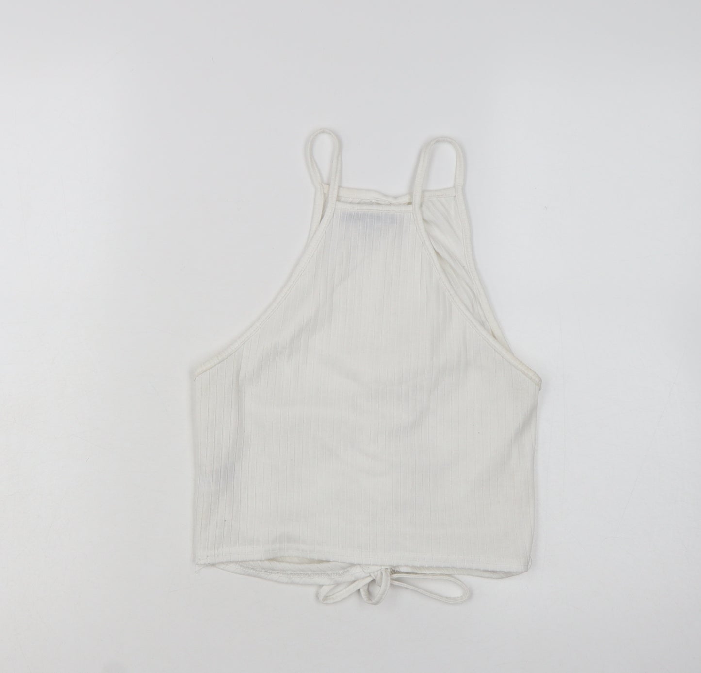 Missguided Women’s White Cropped Halter Tank Top UK 10