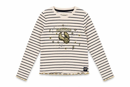 Marks and Spencer Girls Beige Striped Harry Potter Long Sleeve T-Shirt 10-11 Years