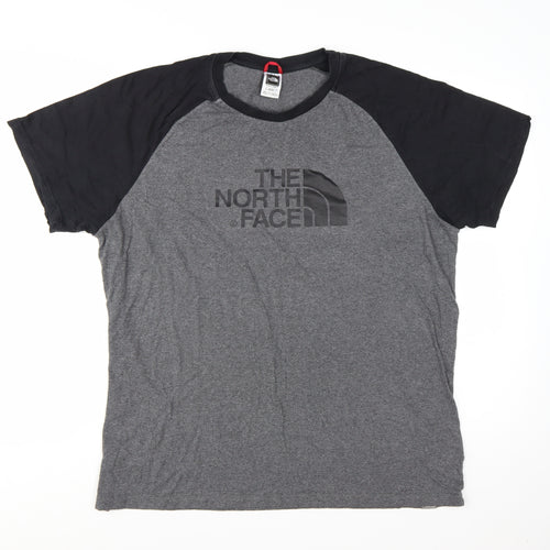 The North Face Men's Grey XL Raglan Short Sleeve Graphic T-Shirt