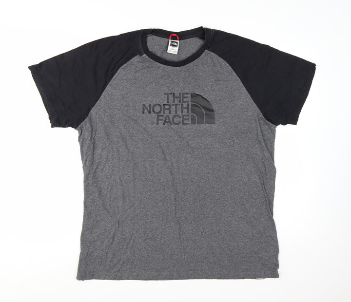 The North Face Men's Grey XL Raglan Short Sleeve Graphic T-Shirt