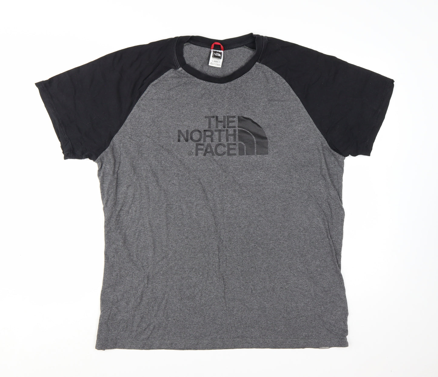 The North Face Men's Grey XL Raglan Short Sleeve Graphic T-Shirt