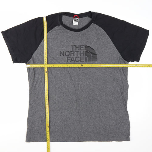 The North Face Men's Grey XL Raglan Short Sleeve Graphic T-Shirt