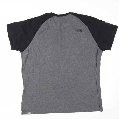 The North Face Men's Grey XL Raglan Short Sleeve Graphic T-Shirt