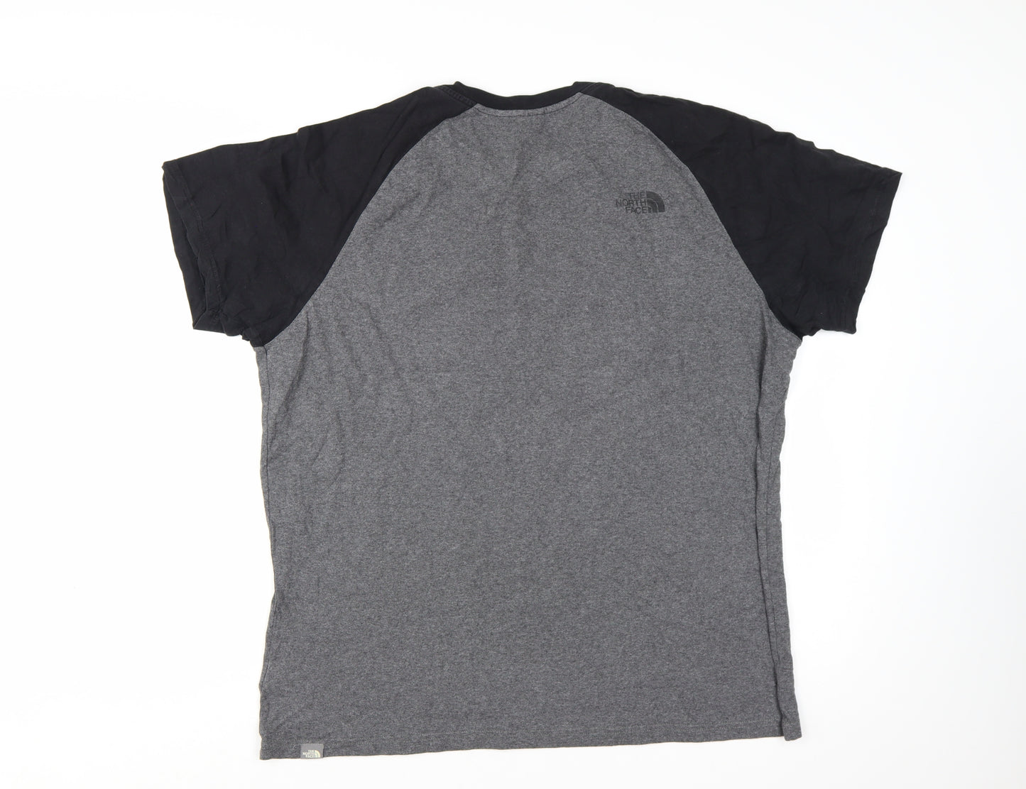 The North Face Men's Grey XL Raglan Short Sleeve Graphic T-Shirt