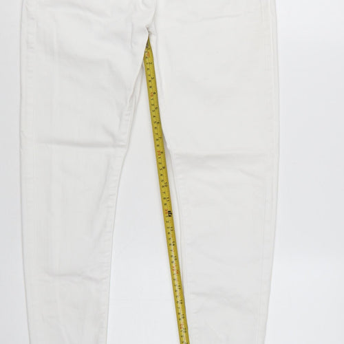 Denim Co Womens White Skinny Jeans Size 10 Slim Fit Stretch