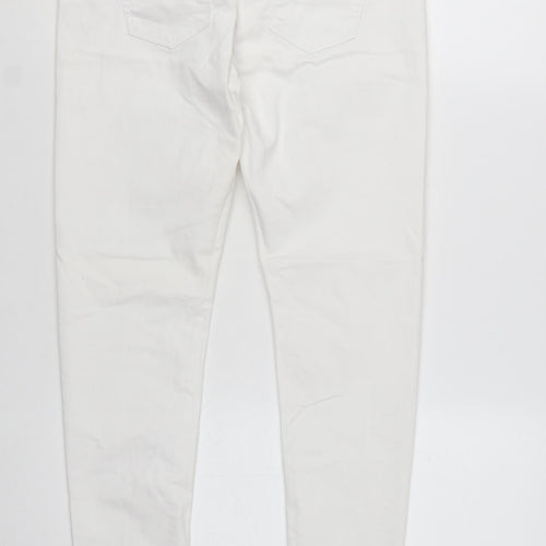 Denim Co Womens White Skinny Jeans Size 10 Slim Fit Stretch
