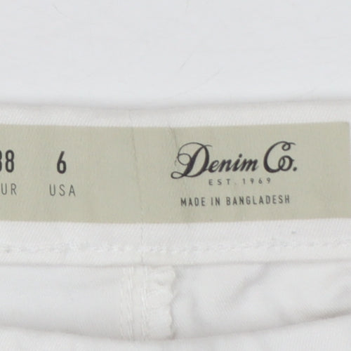 Denim Co Womens White Skinny Jeans Size 10 Slim Fit Stretch