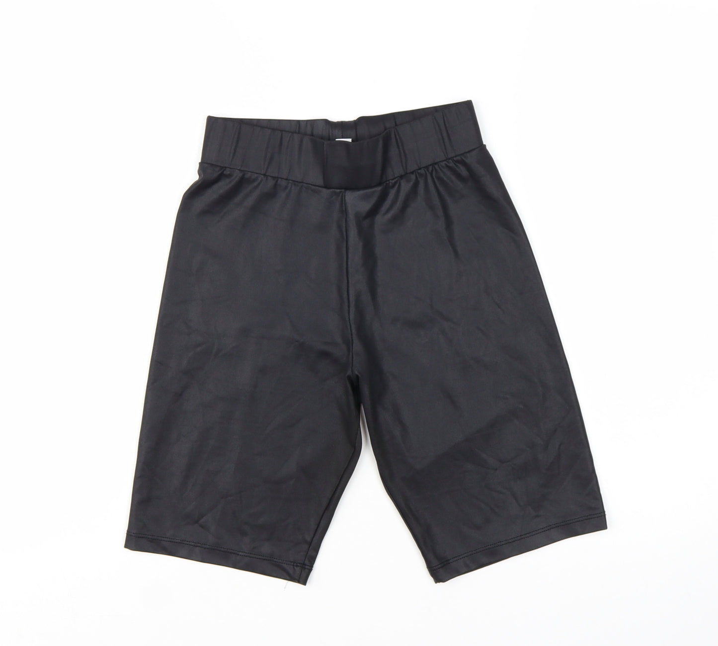Topshop Women's Black Size 8 Stretch Biker Shorts