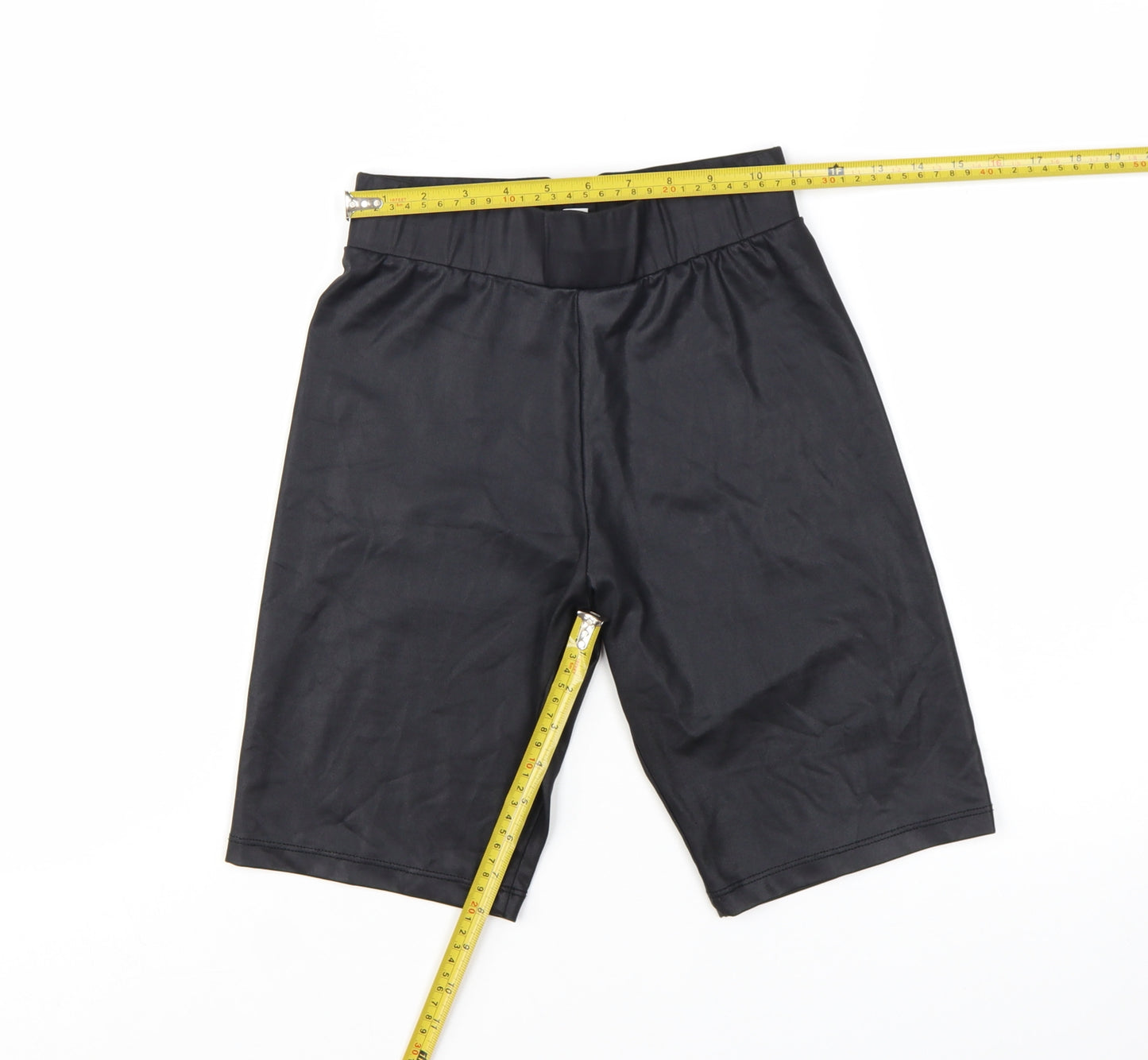 Topshop Women's Black Size 8 Stretch Biker Shorts