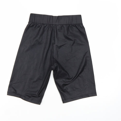 Topshop Women's Black Size 8 Stretch Biker Shorts