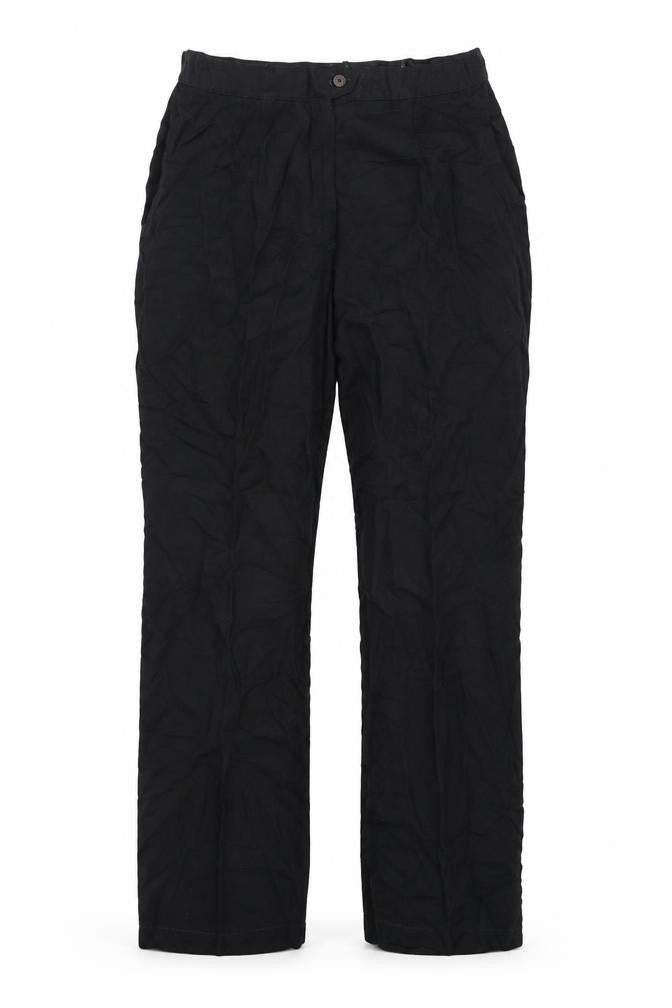 La Bella Women’s Black Linen Blend Pleated Trousers Size 16